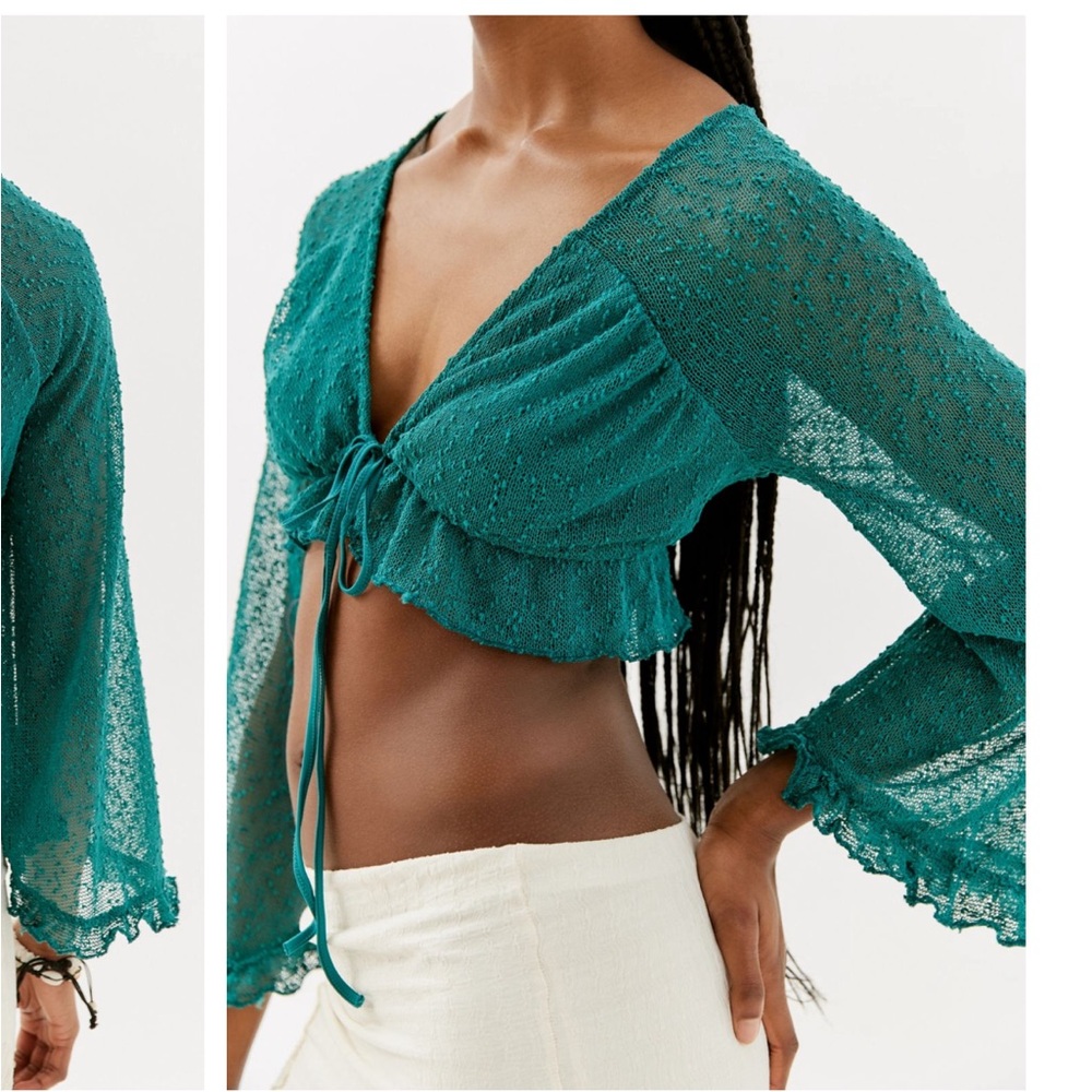 Urban Outfitters Bell Sleeve Crop Top